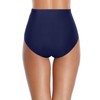 Tempt Me Women Navy Blue Ultra High Waisted Bikini Bottoms