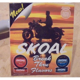Skoal 1993 SKOAL"BREAK THRU FLAVORS"-MAN ON MOTORCYCLE ADHESIVE VINYL DECAL UNUSED