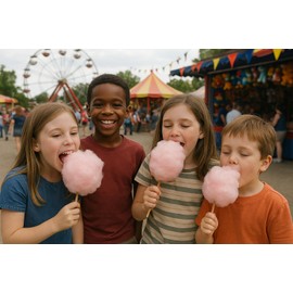 texpot Pack of 100 Cotton Candy Sticks 30 cm 4 x 4 mm for Cotton Candy Machines