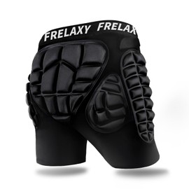 Frelaxy Padded Shorts for Snowboard, Skate and Ski, Snowboarding Impact Shorts, 3D Protection for Tailbone, Hip and Butt… Black