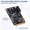 Mini PCi E to 2 Port SATA Expansion Card 6Gbps