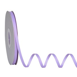 Ribest Cinta de grogrén púrpura claro para envolver regalos, manualidades, lazos para el cabello, 1/4 pulgadas x 50 yardas
