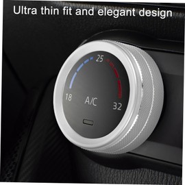 BUGUUYO 4pcs Car Air Conditioner Knob Cover Trim Rings Easy Installation Versatile Design for Air Conditioning Units Upgrade Your Car Accessories with Practical Functionality