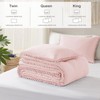Codi Blush Comforter Set Queen - Boho Aesthetic Pom Fringe