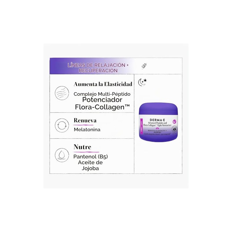 Derma-E Advanced Peptides and Flora-Collagen Night Moisturizer Unisex Moisturizer 2