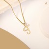 Amberta Italian 9ct Gold Initial Pendant for Women & Men