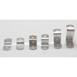 Offset Canvas Clips For Picture Framing Starters Package. Includes (100) of each 1/8" 1/4" 3/8" 1/2" 3/4" 1". Included is 600 pieces #6 X 3/8" pan-head screws.