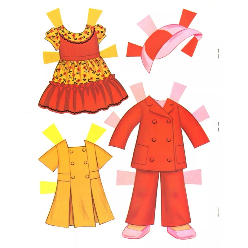 VINTAGE UNCUT 1972 MRS BEASLEY PAPER DOLL ORG SZ LASER