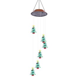 Yard Solar Wind Chime Light LED Solar Powered Wind Chimes Hanging Lamp for Patio Garden