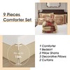 LANCO MODERN LIFESTYLE California King Comforter Set, Wine Gold Medallion