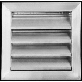 12"w X 12"h Aluminum Exterior Vent for Walls & Crawlspace - Rain & Waterproof Air Vent with Screen Mesh - HVAC Grille [Outer Dimensions 13.5”w x 13.5”h]