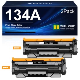 PANINK PANINK 134A Toner Cartridge Replacement for HP 134A W1340A 134X W1340X Black Toner Cartridge Compatible with HP M209dw MFP M234dw M234sdw M234sdn Printer (2 Black,with Chip)
