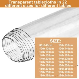 CEWROM Transparent Tablecloth, Transparent Table Film, Transparent Table Film, 0.13 mm Crystal Clear Film, Table Protector, Waterproof, Washable, PVC Film, Table Protector for Kitchen (150 x 200 cm)