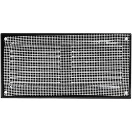 Vent Systems 20x10cm Air Vent Covers - Black - Metal Air Return Grille with Built in Pest Protection Screen