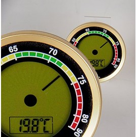 Lifestyle-Ambiente Caliber 4R Precision Hygrometer +/-1% RF Gold