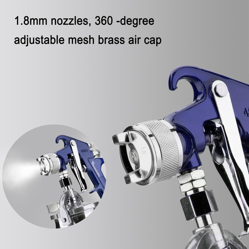 Throohills Siphon Feed Spray Gun for Piant with 1.8mm Nozzle,