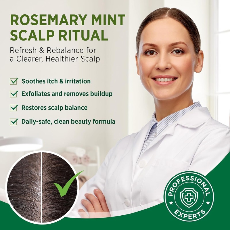 RoyceDerm Rosemary Mint Scalp Scrub for Oily, Flaky & Itchy