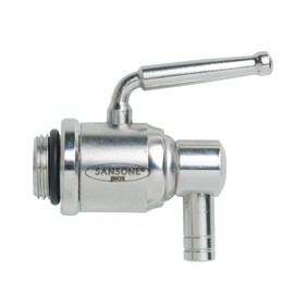 Sansone Stainless Steel Water Dispenser Container with Spigot, 1.32 Gallon, 5 Liter, Silver