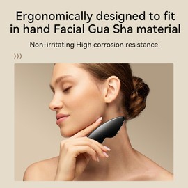 BEOVEA Gua Sha Facial Tools – Premium Metal Guasha Tool for Face, Whole Body, Jawline, and Eye Massage – Ergonomic Design for Improved Skin Circulation and Relaxation