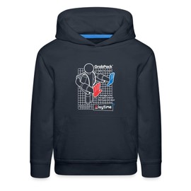 Poppy Playtime - GrabPack Schematic Hoodie (Kids, Navy, 16-20)