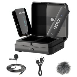 BOYA Wireless Lavalier Microphone for Type-C Devices, BY-XM6-K5 Plug-Play Mic with 328ft Range for USB-C Android Phone Video Recording, Interview, Vlog, Tiktok, Auto Pair and Noise Reduction