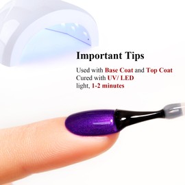 Ozzeal Pearl Gel Nail Polish,Deep Purple Glitter Gel Polish Soak off LED UV Sparkle Shimmer Gels Glitter Nail Polish Fall Winter for Art DIY Manicure 15ML