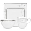 Noritake Platinum Wave 4-piece Square Place Setting