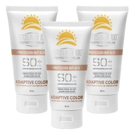 Fotosun Uv Protector Solar Fps 50+ Adaptive Color 60ml 3pack