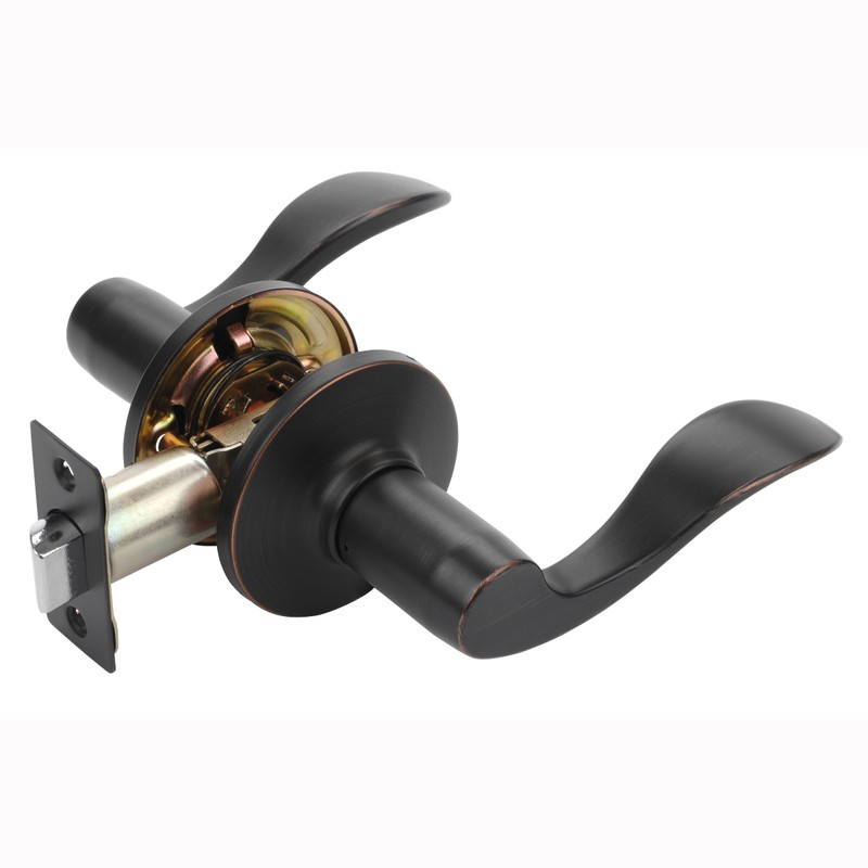 Dynasty Hardware HER-82-12P Heritage Lever Passage Set, Aged Oil Rubbed