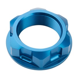 Tusk Billet Aluminum Steering Stem Nut Blue - Fits: Yamaha YZ450F 2003-2019