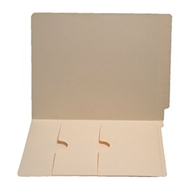 11 pt Manila Folders, Full Cut End Tab, Letter Size, Double Pockets Inside Front (Box of 50)