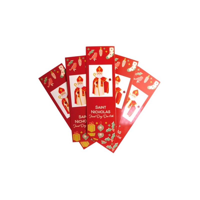 St Nicholas Bookmark Pack Catholic Saint Feast Day Inspirational Prayer
