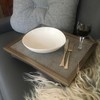 Pale Grey LAP TRAY: Bean Bag Cushioned Laptop Desk, Padded