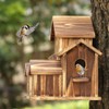 Yuemsh Wooden Bird House Hanging Bird House Hanging Wooden Bird