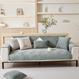 Alishomtll Sofa Cover Corner Sofa 1/2/3/4 Seater, Sofa Protector L Shape Couch Cover, Universal Non-Slip Sofa Cover, Dog Cat Washable Sofa Throws, Sofa Blanket for Living Room, Dark Grey, 70 x 180 cm