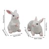 1 Pair Bunny Rabbit Ornaments Decorations Resin Art Craft Animal