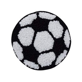 2-1/4 Inch Chenille Soccer Ball - Sports - Embroidered Iron on Patch