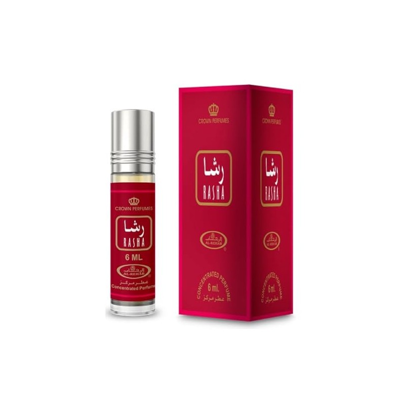 Al-Rehab Rasha Concentrated Perfume Rollerball for Women, 0.2 Ounce /