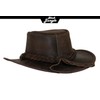 Black Jungle Balat Leather Western Hat Australia Cowboy Hat, brown