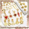 VENOFEN 42PCS Gold Hair Jewelry Cross Loc Charms for Braid