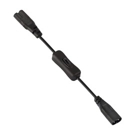 IEC320 C8 to C7 Extension Cord with Switch,AC Power Cable IEC320 C8 Male to Female Extension Cable Replacement for Printer or TV