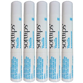 Softlips Lip Balm Protectant SPF 20, Vanilla (Pack of 5)