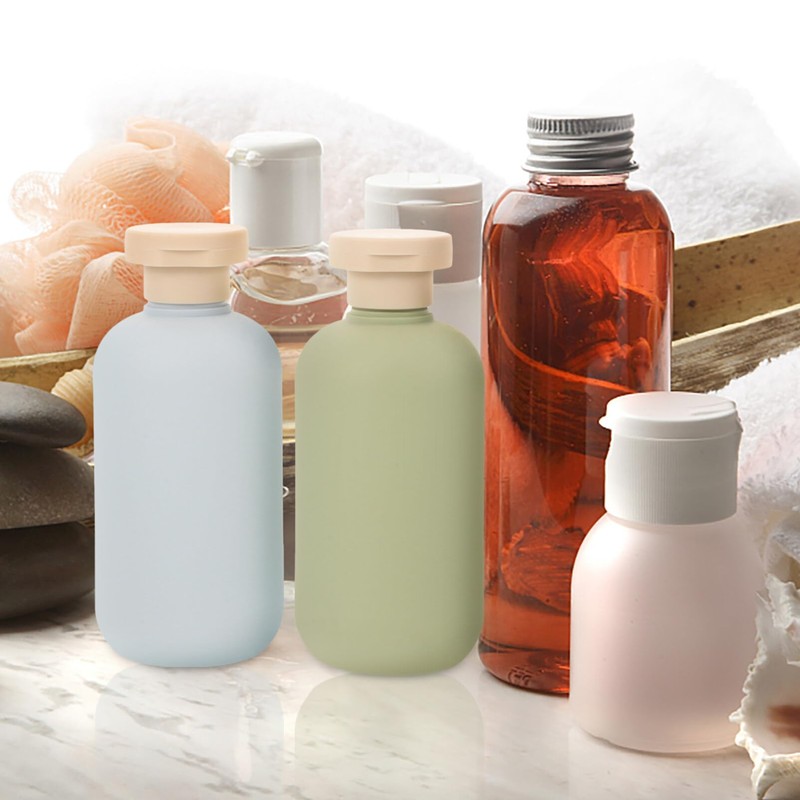 Baluue 2 Pcs Squeeze Bottles with Flip Caps Refillable Plastic