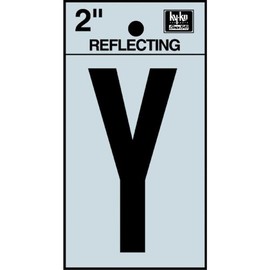 2" Self Stick Reflective Letter Number [Set of 10] Letter: Y