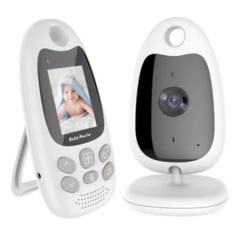 ZINKER Monitor para Bebé con Cámara, Pantalla a Color 2.4”, Audio Bidireccional, Visión Nocturna, Sensor de Temperatura, Canciones de Cuna y Modo VOX