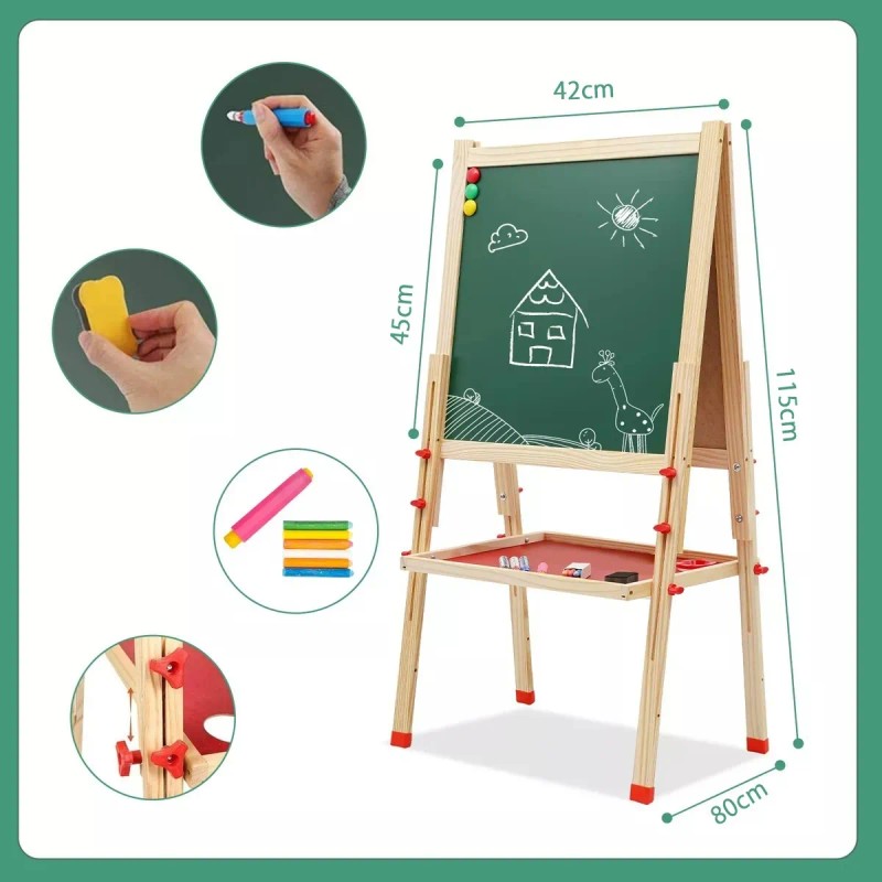 Pizarron Magnetico Caballetes Infantiles Niños Arte Juguete