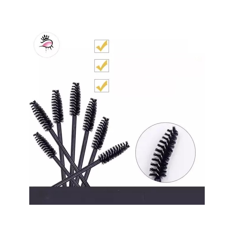 일회용 마스카라솔 브러쉬 미용도구 [블랙 브러시 50개입 B] Disposable Mascara