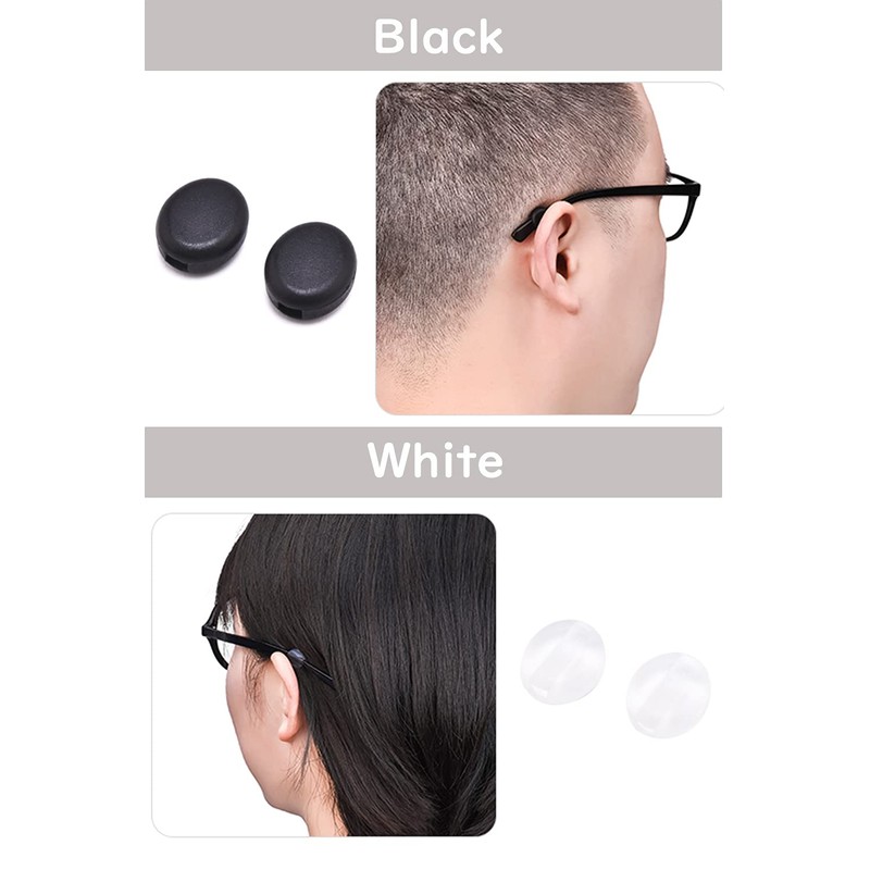 OPUGIT Silicone Eyeglasses Temple Grips Retainer, Upgraded Mini Round Eyewear