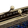 Womens Sequin Beaded Evening Bag Antique Peacock Evening Wedding Clutch