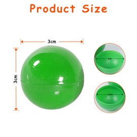 yuejuhe Pack of 50 Lottery Balls for Opening, 3 cm Plastic Balls for Filling, Raffle Balls for Party Gifts, Giveaway, Festive Bingo (Green)